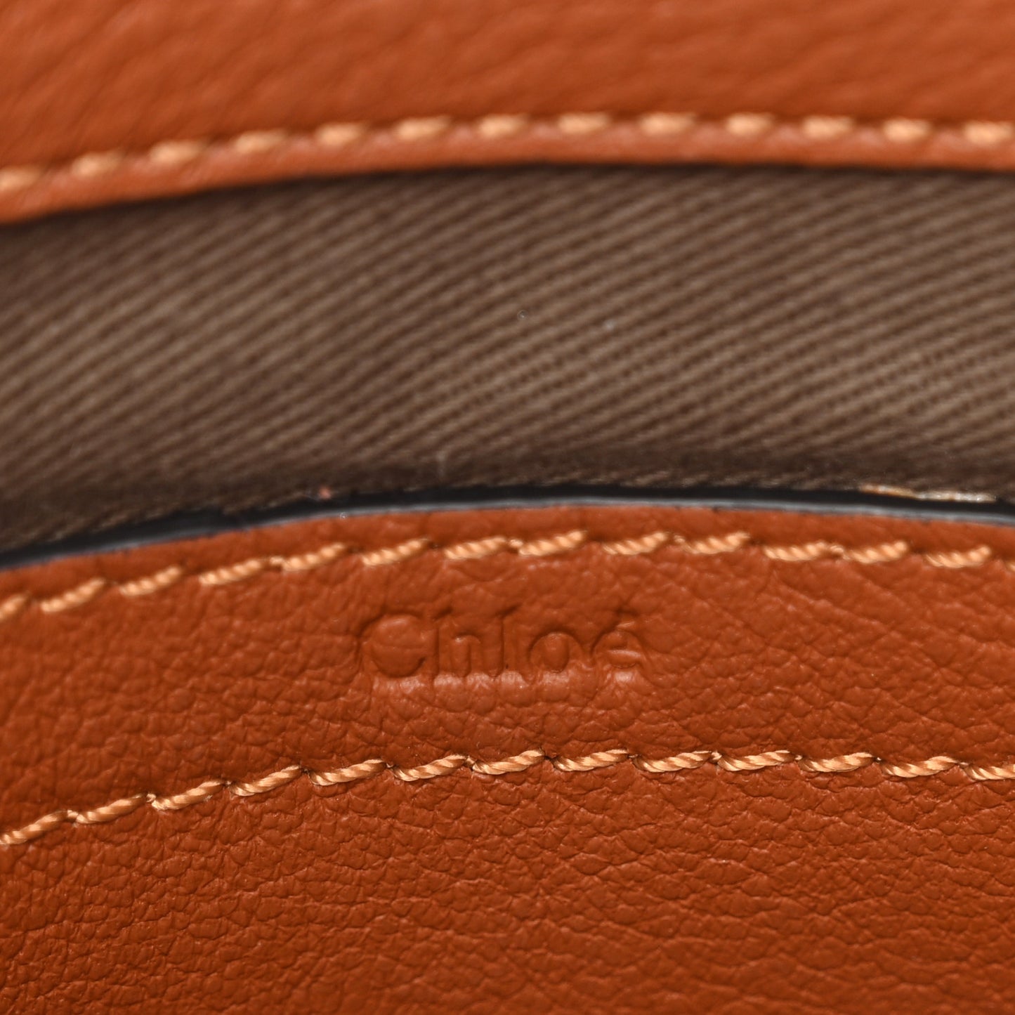 Grained Calfskin Small Marcie Saddle Bag Tan