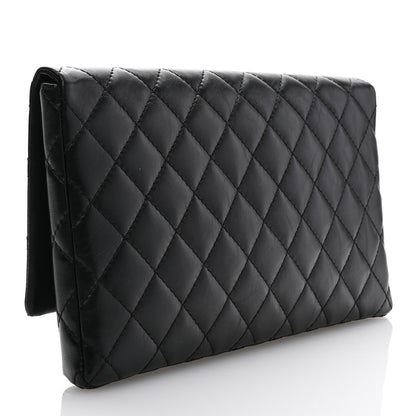 Chanel Aged Calfskin Quilted Reissue 2.55 Clutch Black 3 of 7