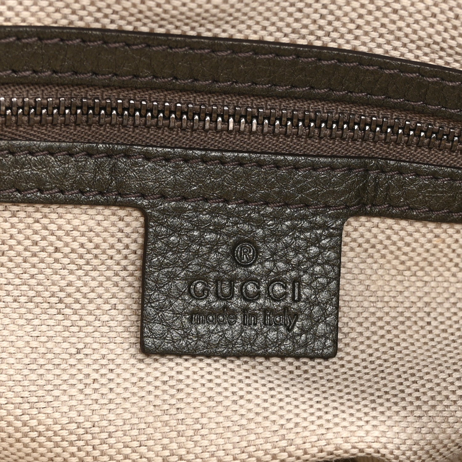 Gucci Metallic Cellarius Calfskin Small Soho Top Handle Satchel Sasso 6 of 15