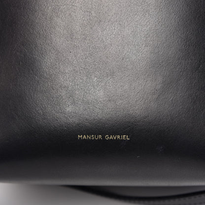 Mansur Gavriel Vegetable Tanned Calfskin Mini Bucket Bag Black Royal 7 of 20