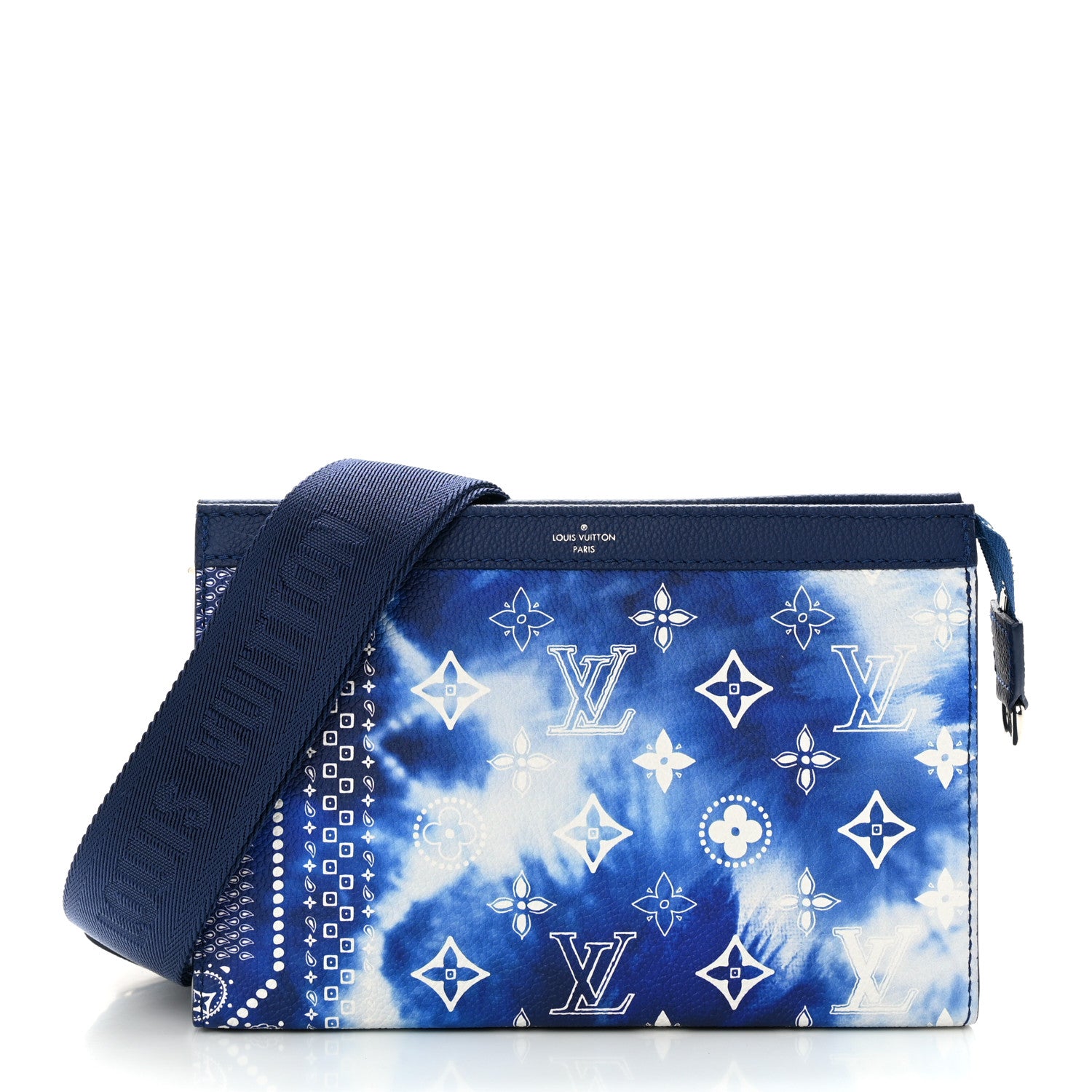 Louis Vuitton Cowhide Monogram Bandana Wearable Wallet Blue 3 of 12