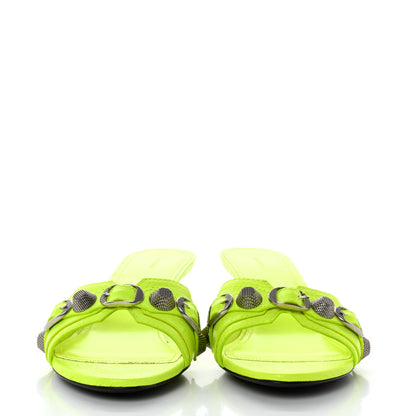 Balenciaga Agneau Arena Cagole 50mm Slide Sandals 39 Fluo Yellow 2 of 10