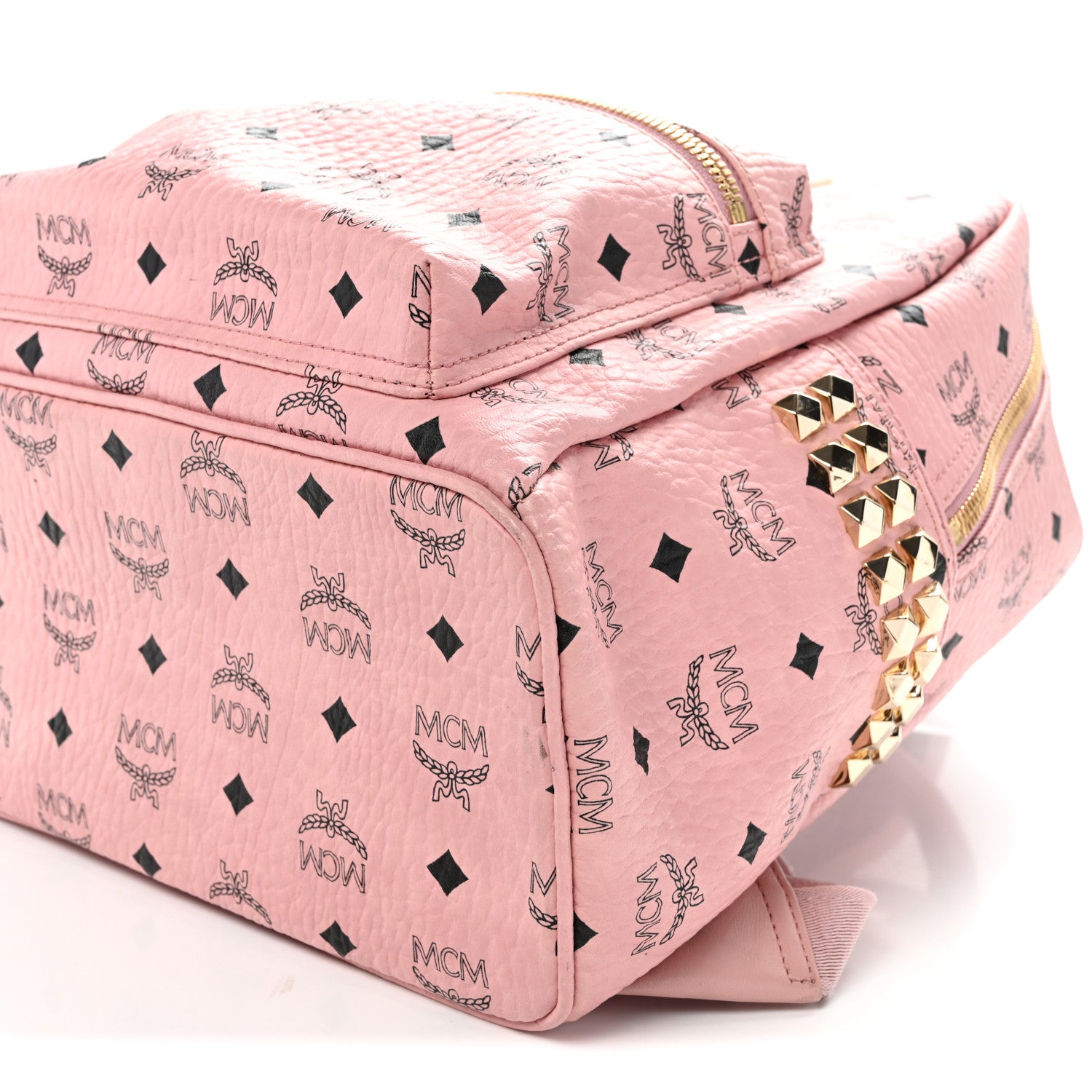 MCM Visetos Small Side Stud Stark Backpack Soft Pink 10 of 10