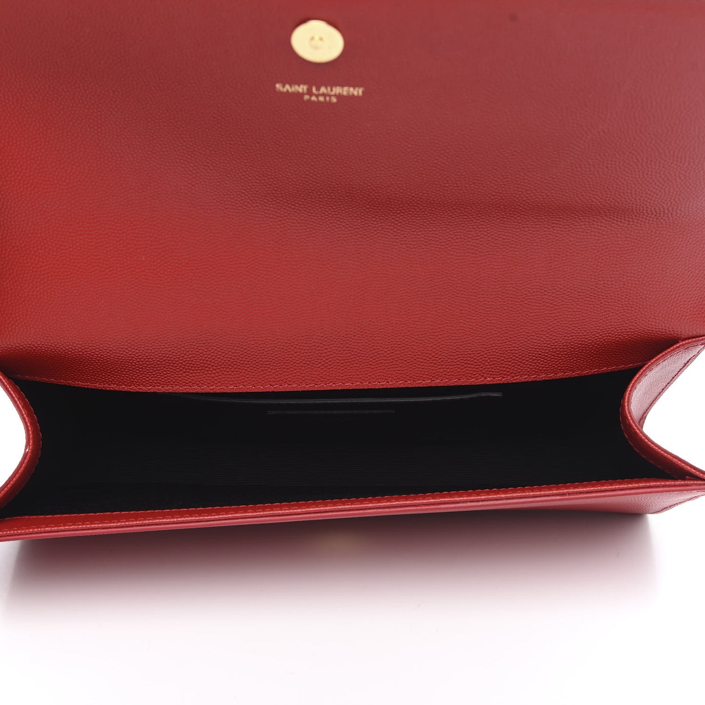 Grain De Poudre Classic Monogram Cassandre Clutch Rouge Orient
