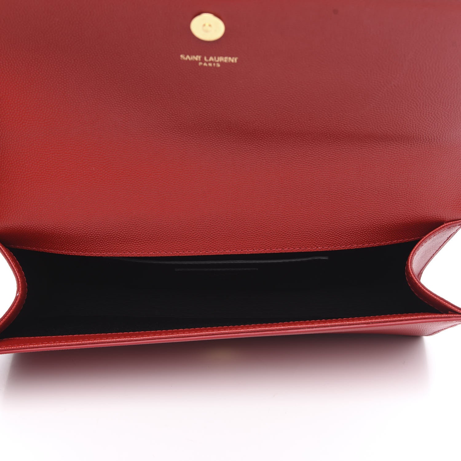 Saint Laurent Grain De Poudre Classic Monogram Cassandre Clutch Rouge Orient 5 of 10