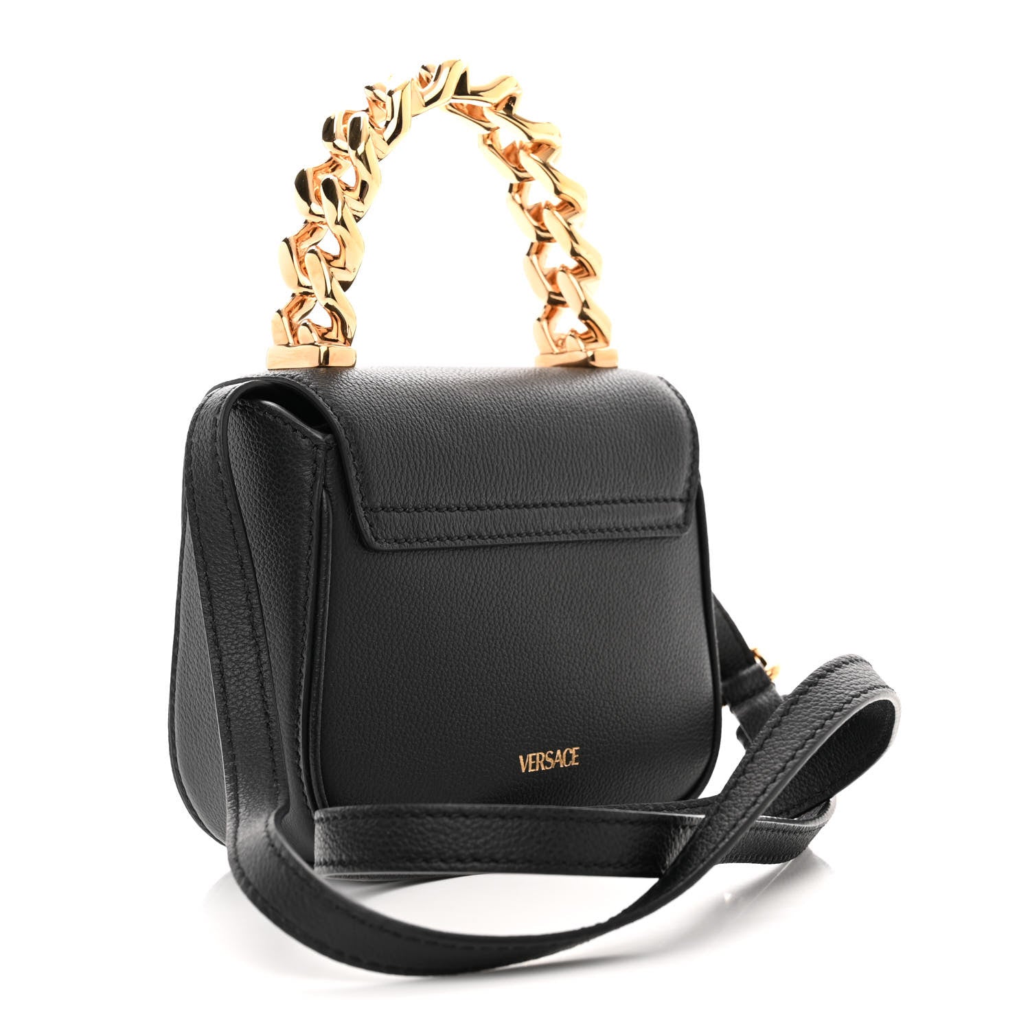 Versace Grained Calfskin Mini La Medusa Bag Black 3 of 12