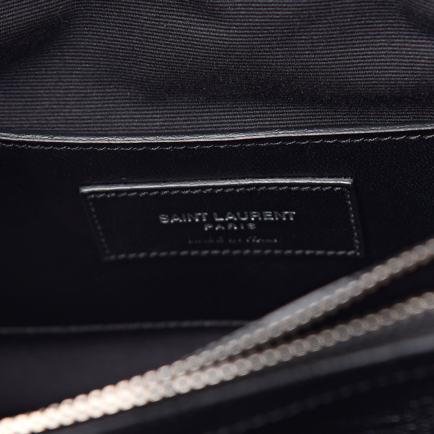 Saint Laurent Calfskin Crocodile Embossed Monogram Large College Satchel Black 6 of 12