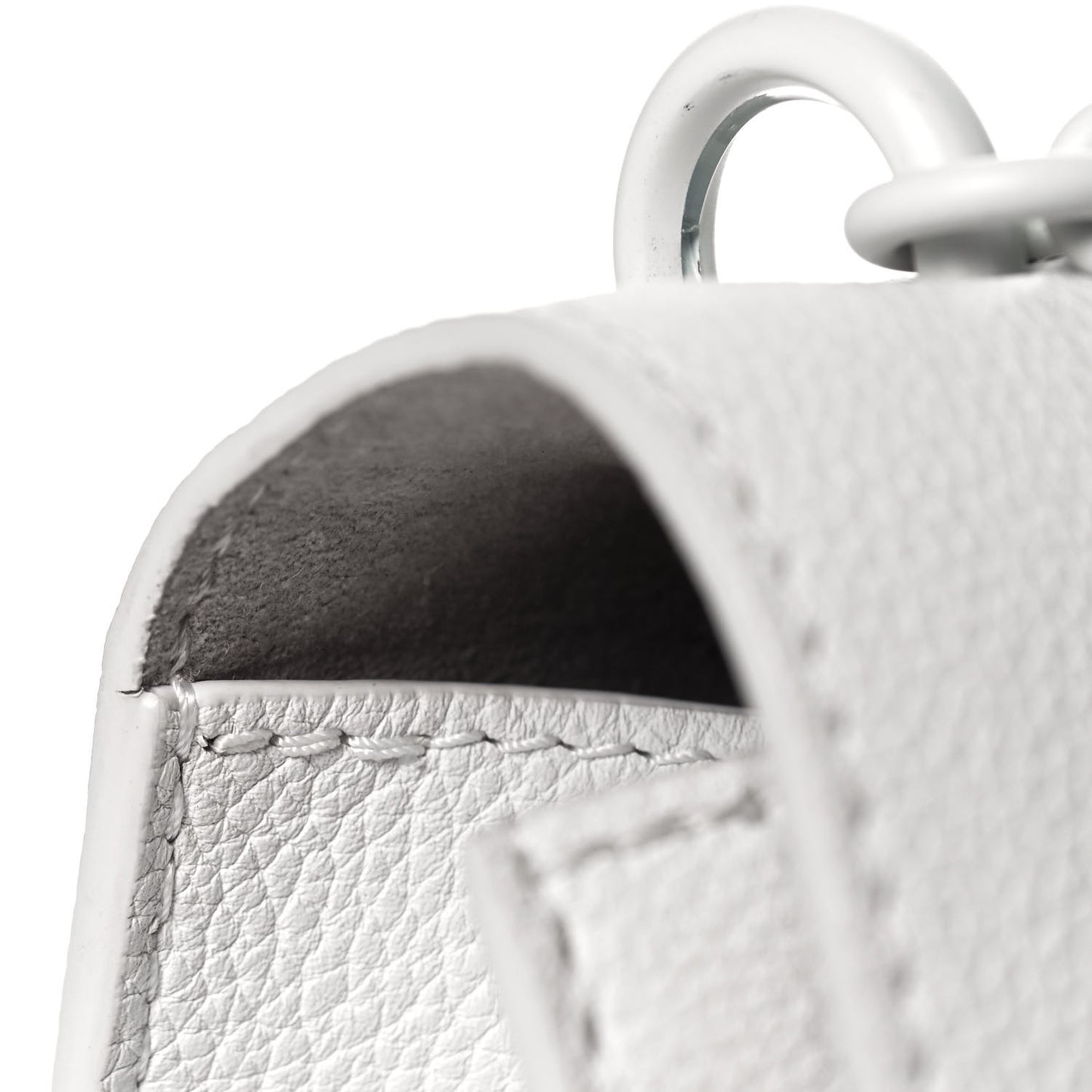 Soft Calfskin Mylockme Chain Bag BB White