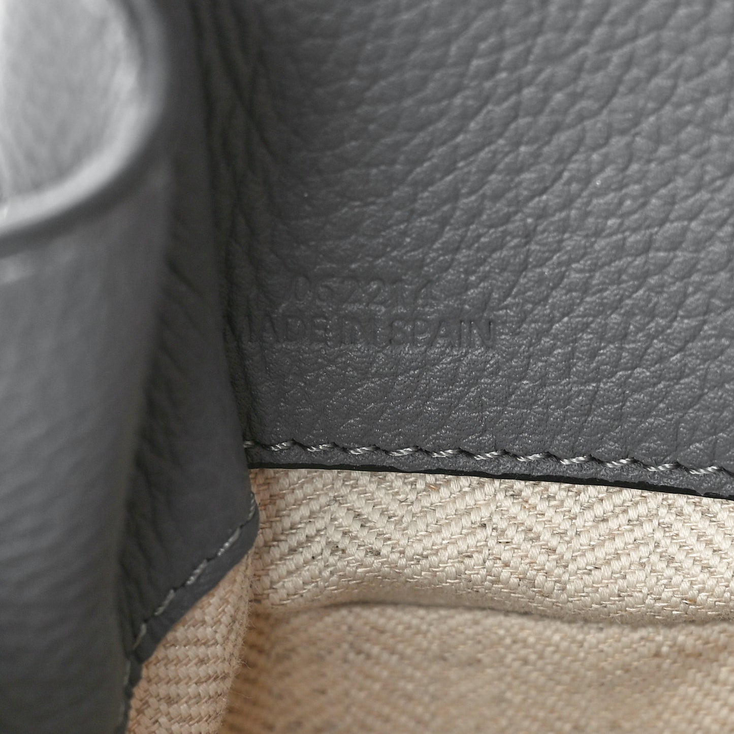 Soft Grained Calfskin Compact Hammock Shoulder Bag Grey