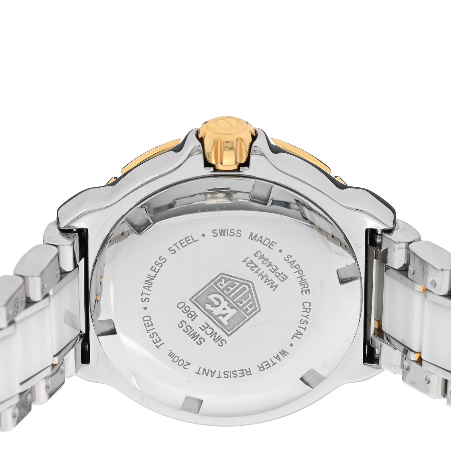 Stainless Steel Ceramic Diamond 34mm Formula 1 Quartz Watch White WAH1221