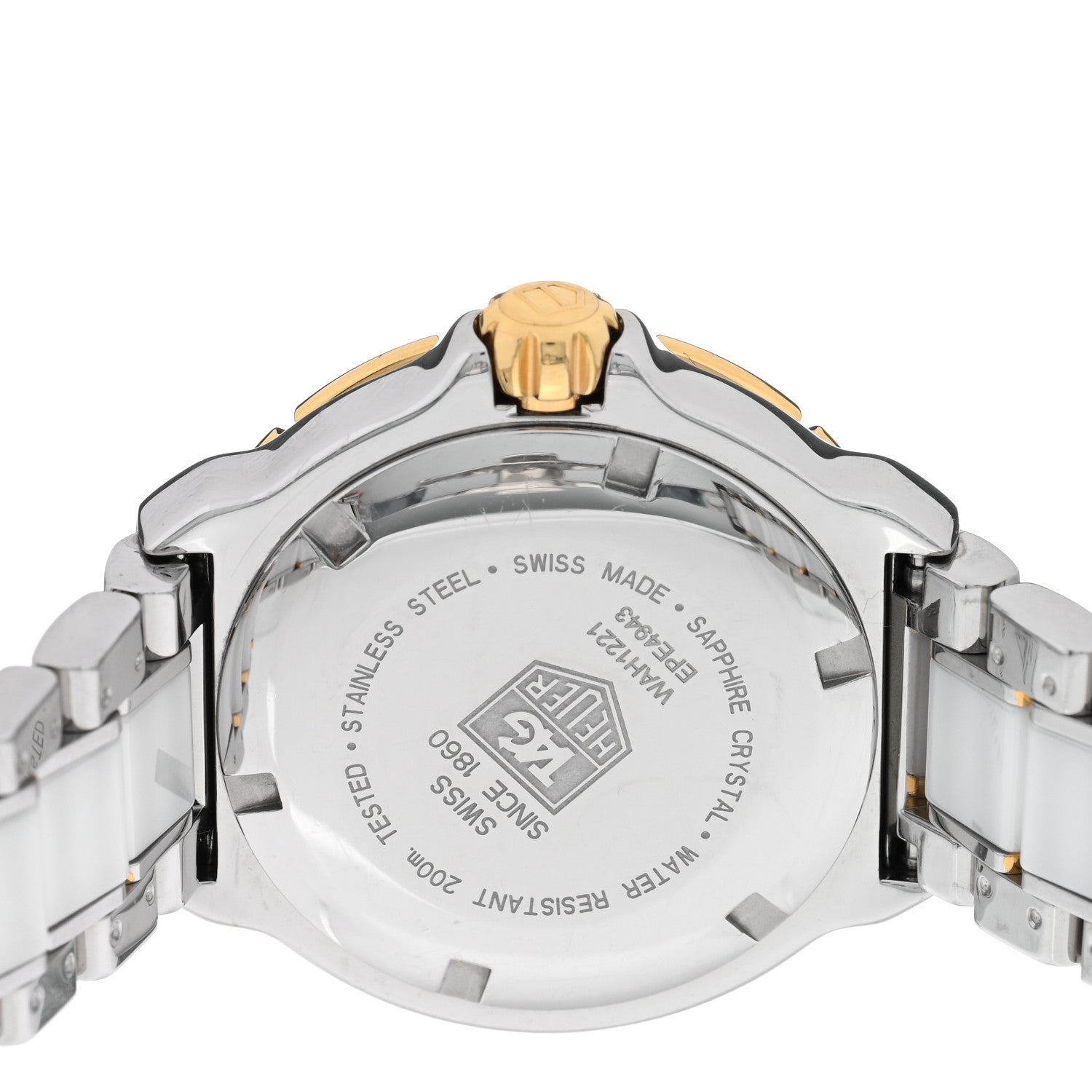 Tag Heuer Stainless Steel Ceramic Diamond 34mm Formula 1 Quartz Watch White WAH1221 4 of 5