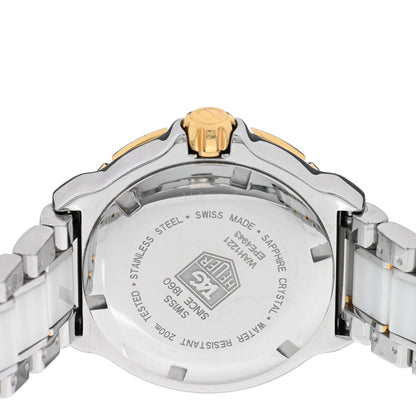 Tag Heuer Stainless Steel Ceramic Diamond 34mm Formula 1 Quartz Watch White WAH1221 4 of 5