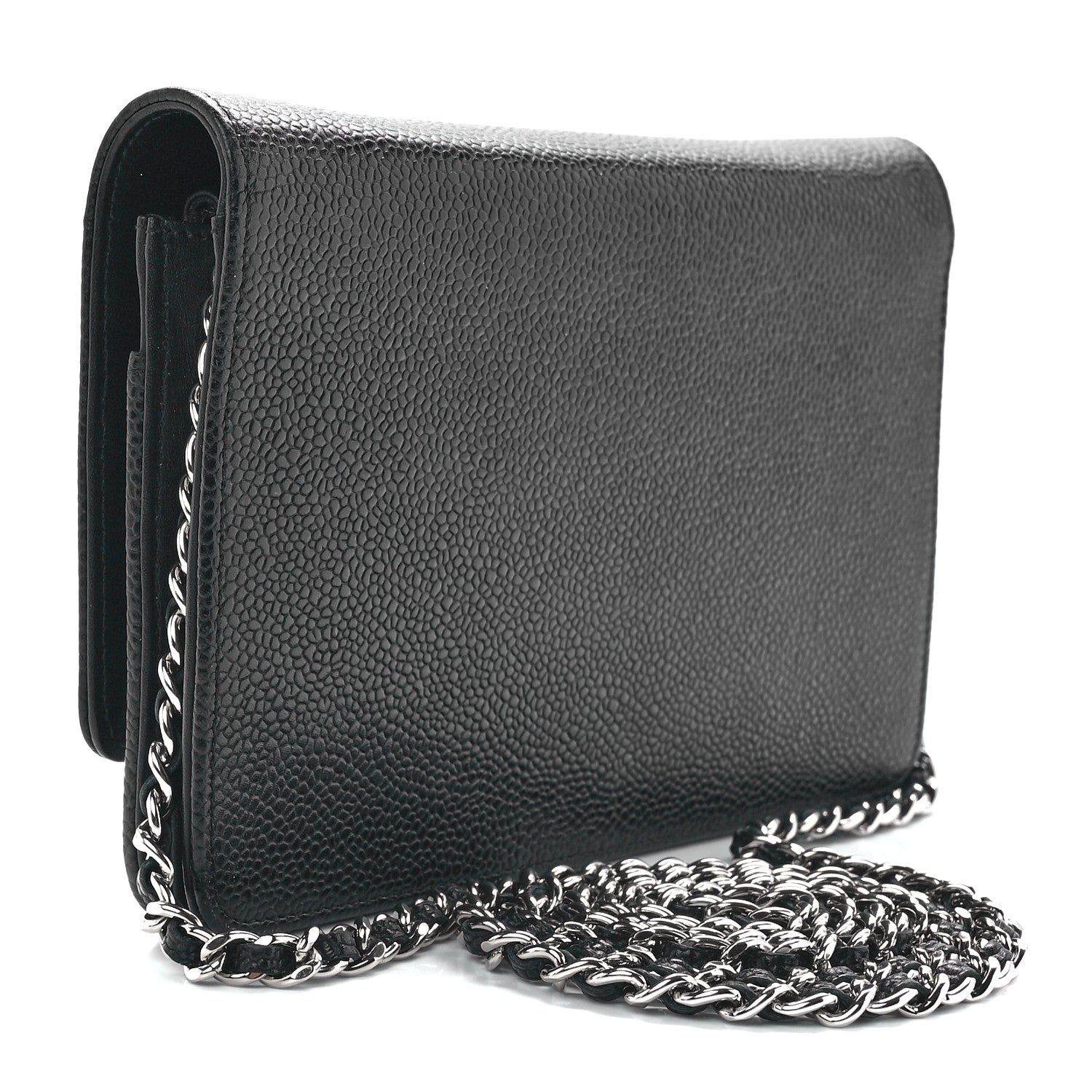 Chanel Caviar Timeless CC Wallet On Chain WOC Black 3 of 12