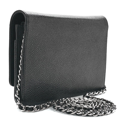 Chanel Caviar Timeless CC Wallet On Chain WOC Black 3 of 12