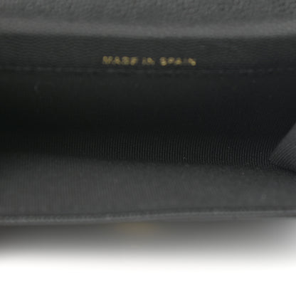 Chanel Caviar Quilted Enamel Coco Casino Flap Card Holder Wallet Black 5 of 9