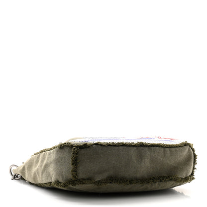 Chanel Canvas Sequins Cubano Trip Hobo Khaki 4 of 10