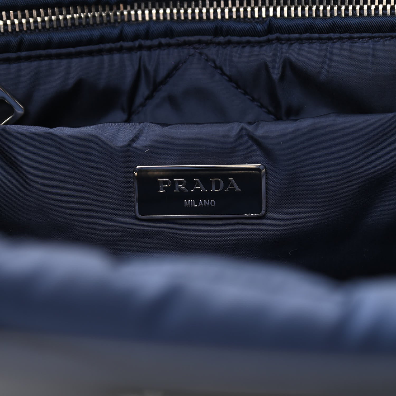 Prada Tessuto Nylon Bomber Tote Baltico 6 of 9