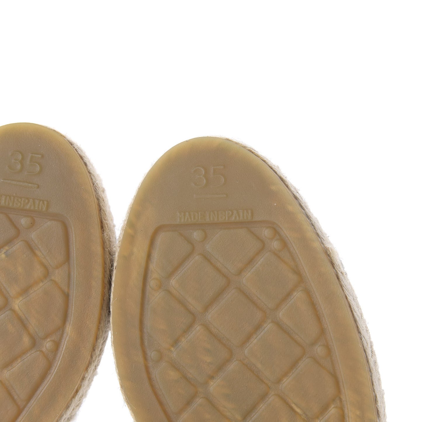 Laminated Goatskin CC Espadrilles 35 Silver