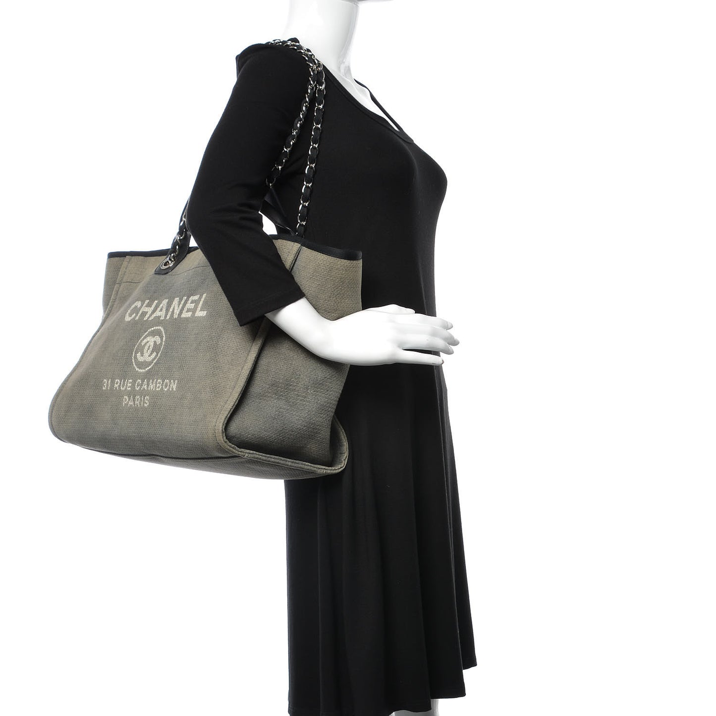 Canvas Deauville Large Tote Grey