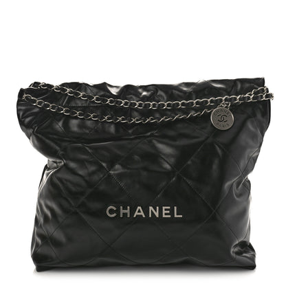 Chanel Shiny Calfskin Quilted Chanel 22 Black 1 of 10