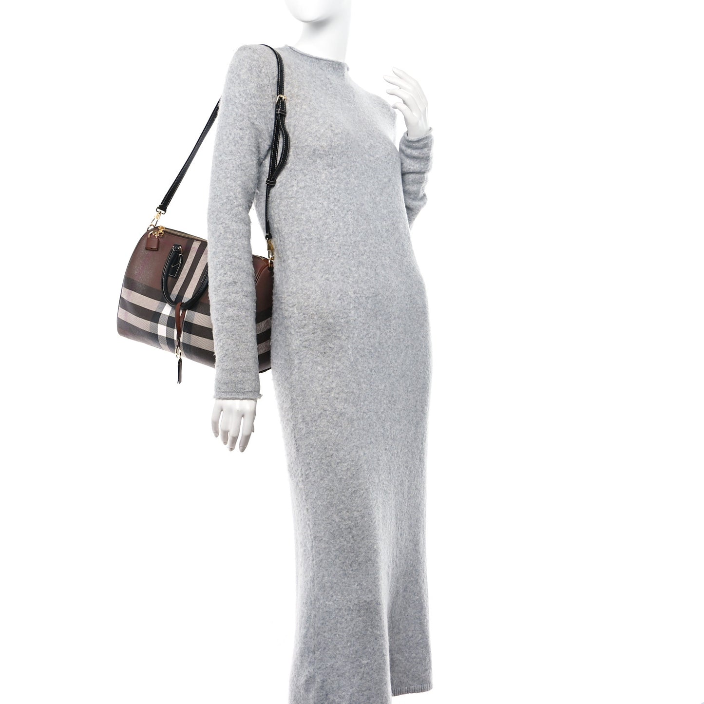 E-canvas Check Bowling Bag Dark Birch Brown