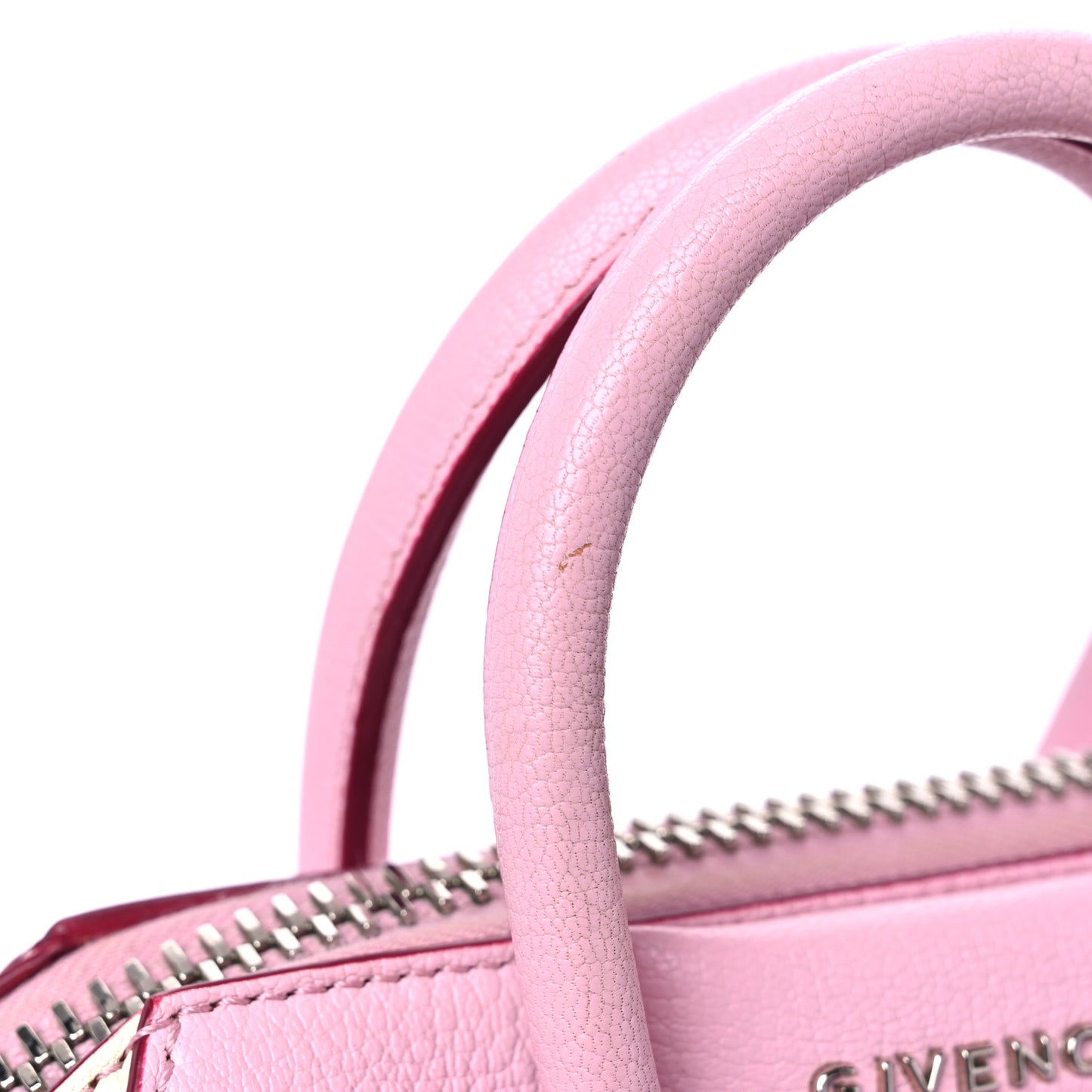 Sugar Goatskin Mini Tri-Color Antigona Bright Pink White Fuchsia