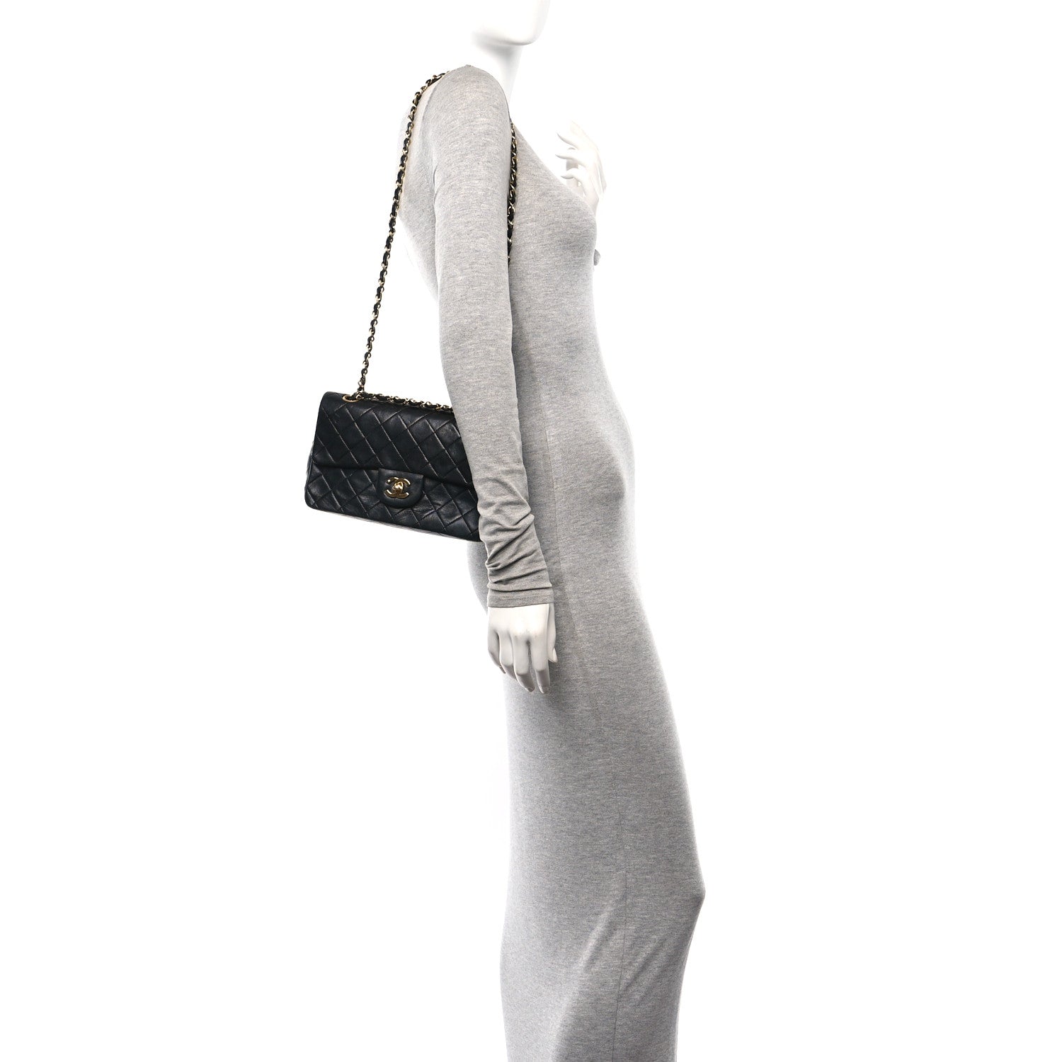 Chanel Lambskin Quilted Small Double Flap Black 2 of 10