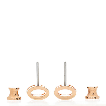 Hermes Rose Gold Lacquered Mini Pop H Earrings Black 2 of 4