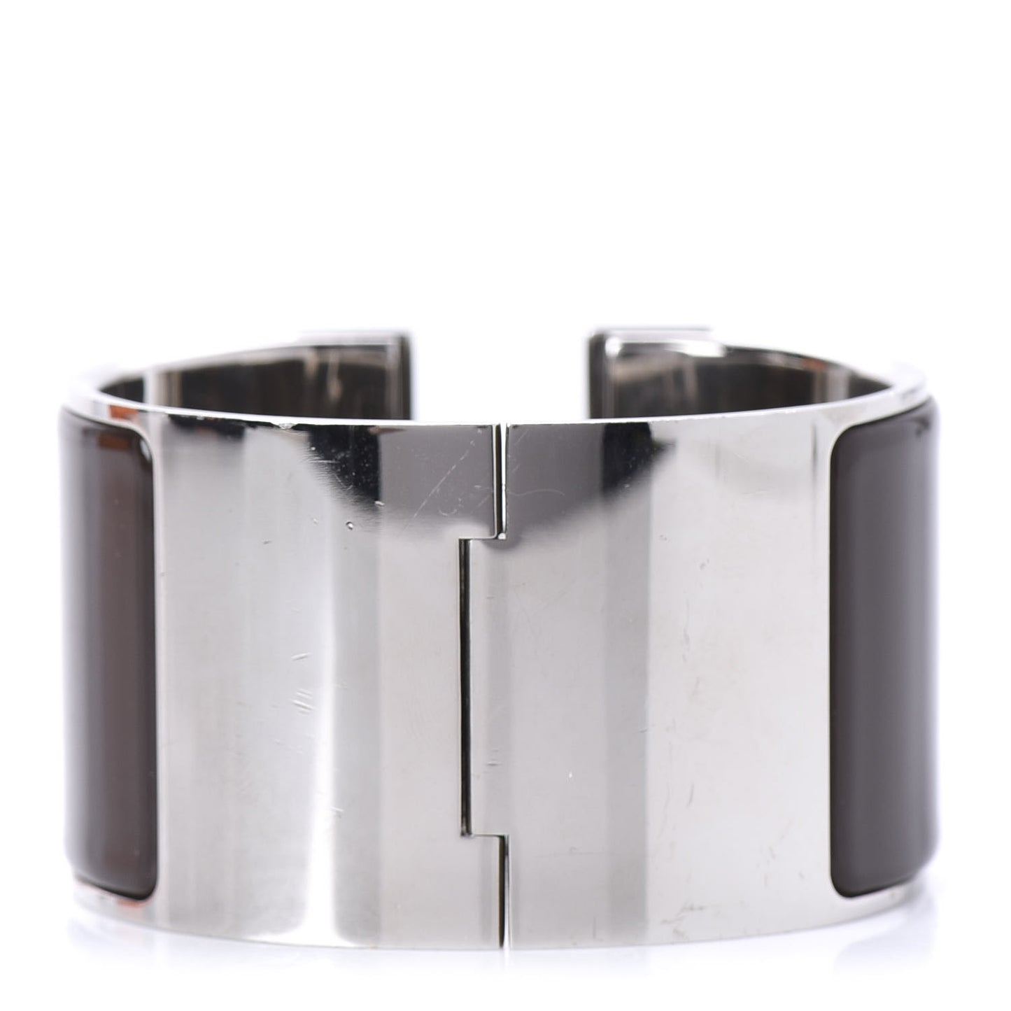 Enamel Extra Wide Clic Clac H Bracelet PM Chocolate