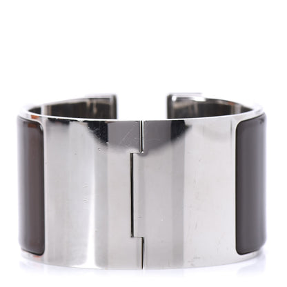 Hermes Enamel Extra Wide Clic Clac H Bracelet PM Chocolate 3 of 5