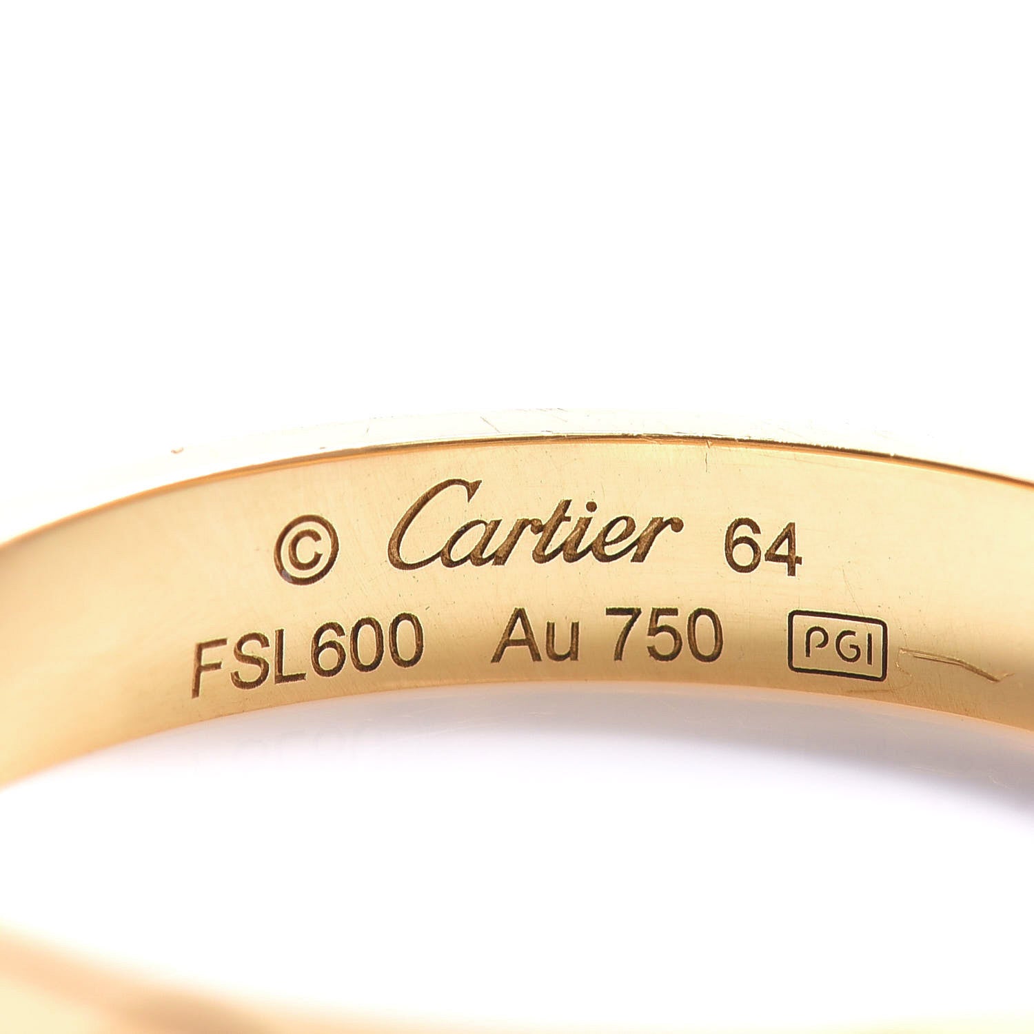 Cartier 18K Yellow Gold 3.5mm LOVE Wedding Band Ring 64 10.75 4 of 5