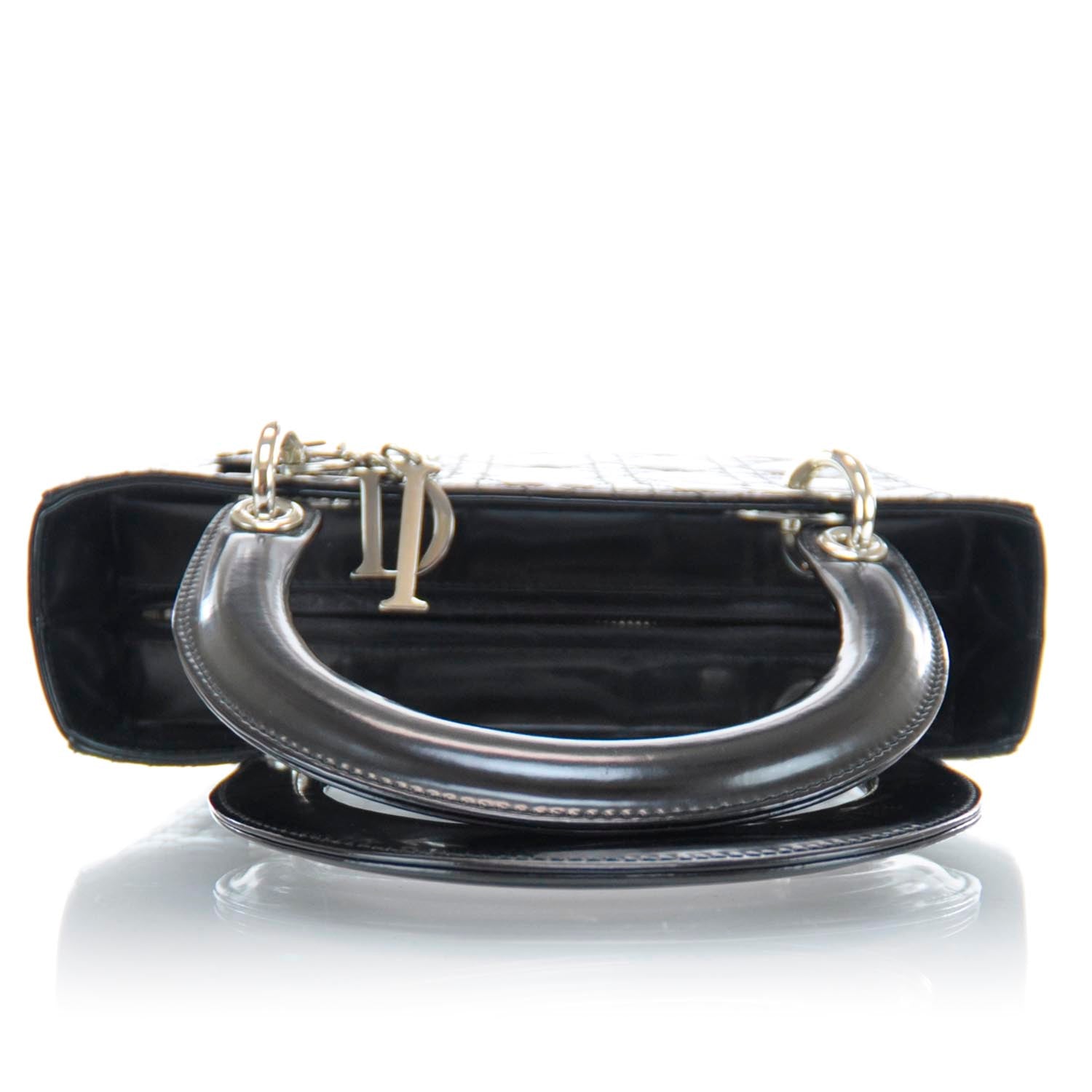 Christian Dior Patent Cannage Medium Lady Dior Black 4 of 11