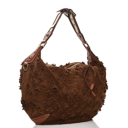 Louis Vuitton Suede Mahina Fleurs Onatah GM Cacao 3 of 7