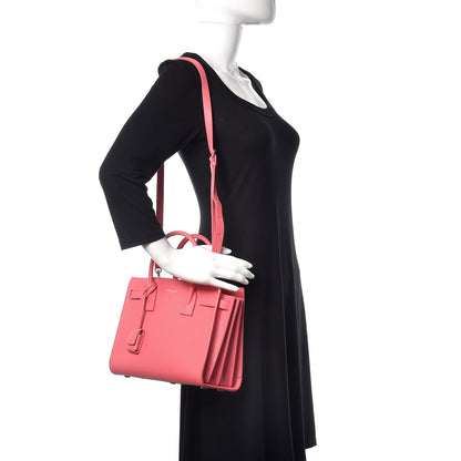 Saint Laurent Grained Calfskin Baby Sac De Jour Rose Clair 2 of 15