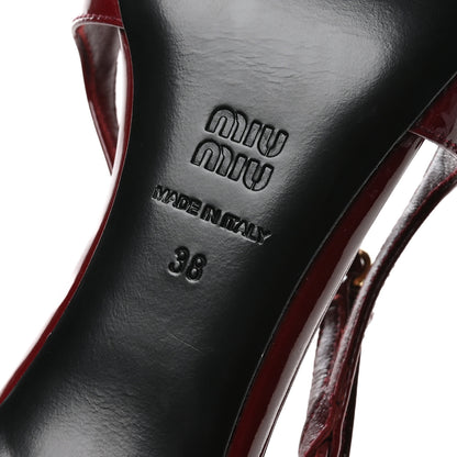 Miu Miu Vernice Buckle 55mm Slingback Pumps 38 Porpora 7 of 7