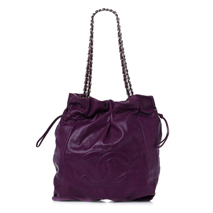 Chanel Caviar 31 Drawstring Tote Purple 1 of 10