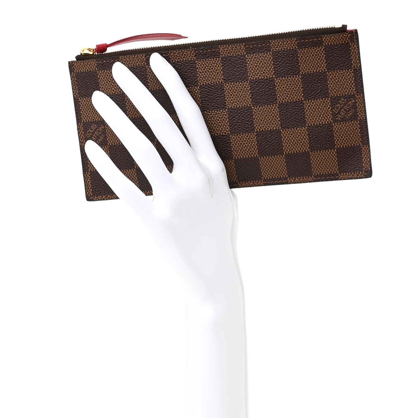 Damier Ebene Felicie Chain Wallet Zippered Insert
