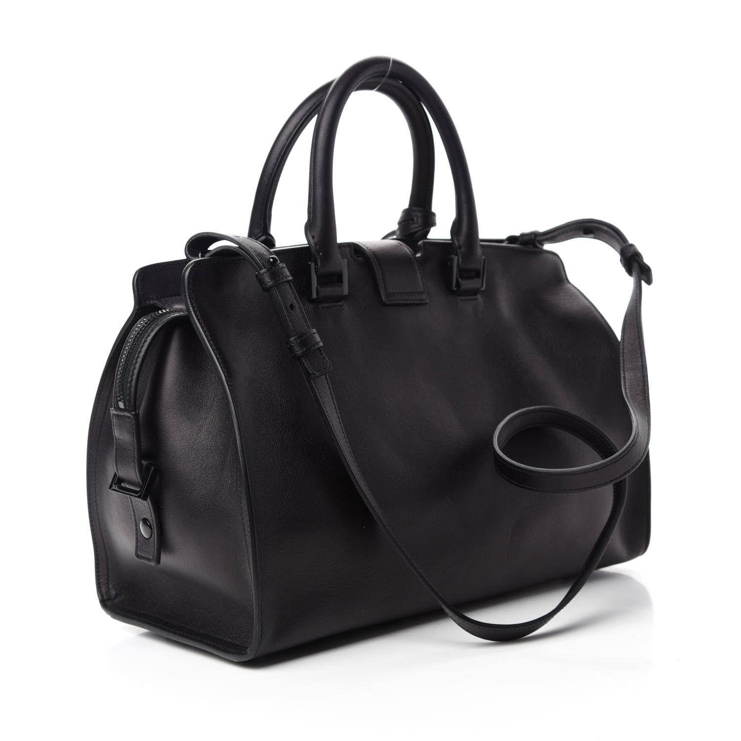 Saint Laurent Calfskin Small Monogram Cabas Black 3 of 10
