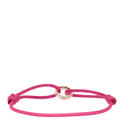 Cartier 18k Pink Yellow White Gold Trinity Adjustable Cord Bracelet Pink 2 of 4