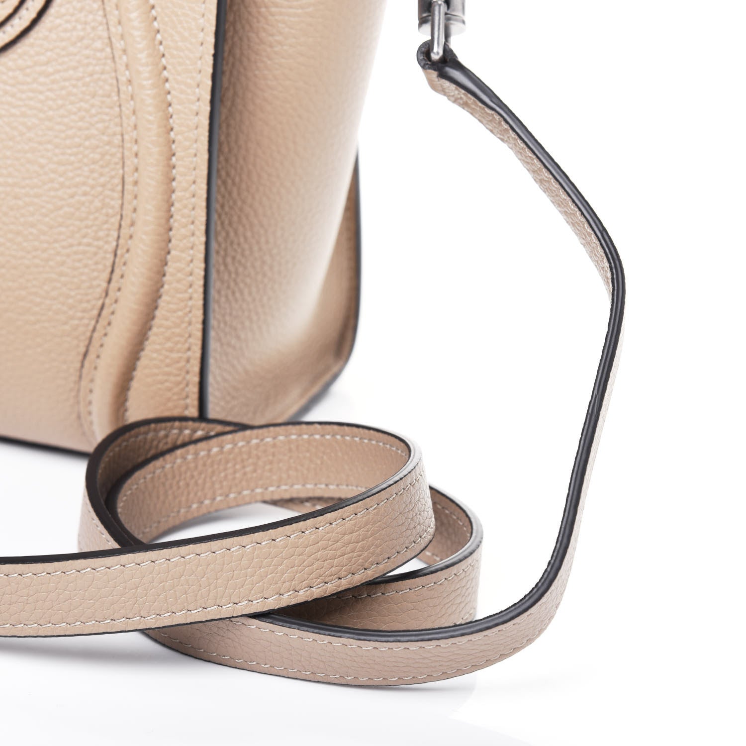 Celine Drummed Calfskin Nano Luggage Dune 15 of 15