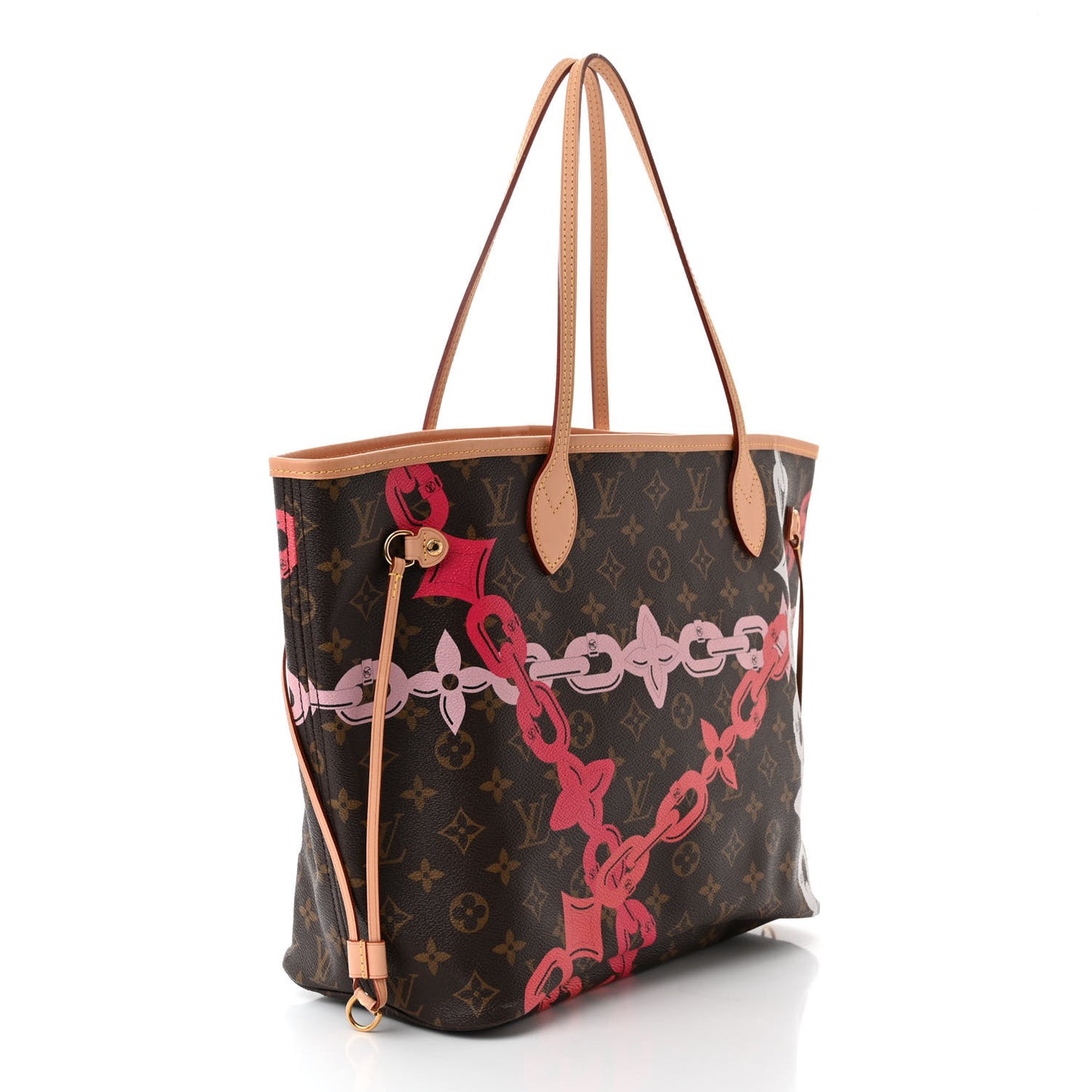 Monogram Bay Neverfull MM Rose Ballerine Poppy