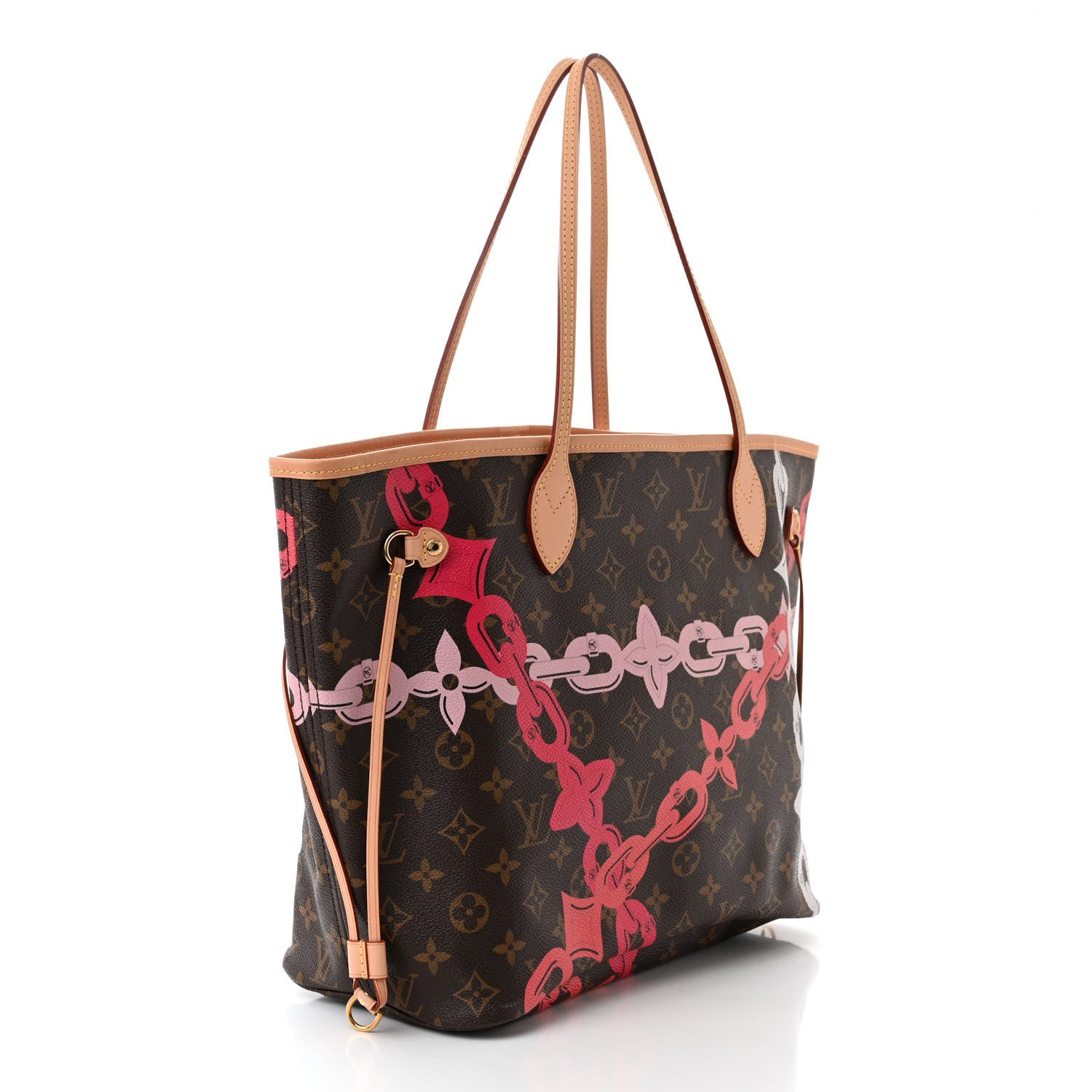 Louis Vuitton Monogram Bay Neverfull MM Rose Ballerine Poppy 4 of 10