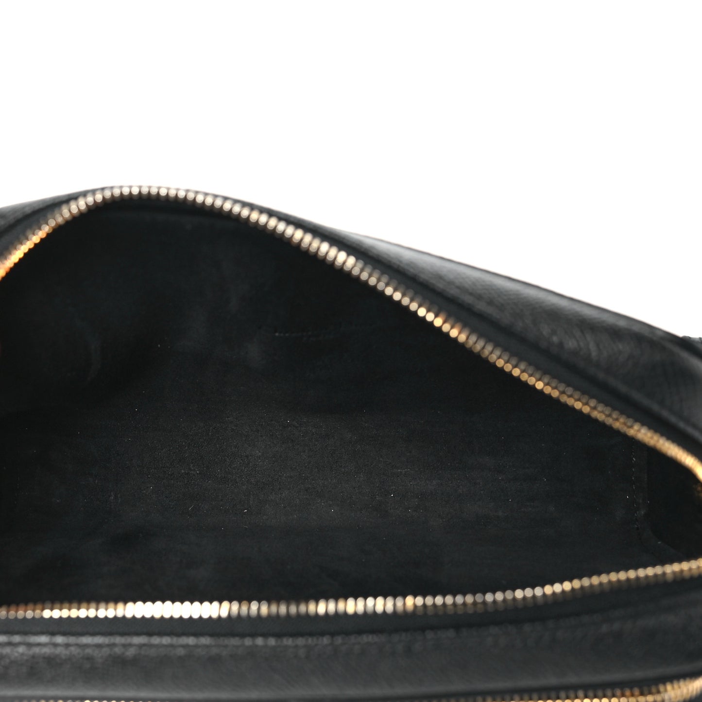 Grained Calfskin Caro Double Pouch Black