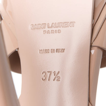 Saint Laurent Patent Tribute 105 Platform Sandals 37.5 Nude 8 of 10