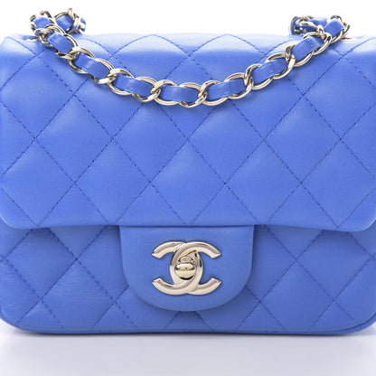 Chanel Lambskin Quilted Mini Square Flap Blue 8 of 11