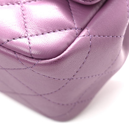 Chanel Lambskin Quilted Mini Square Flap Purple 11 of 12