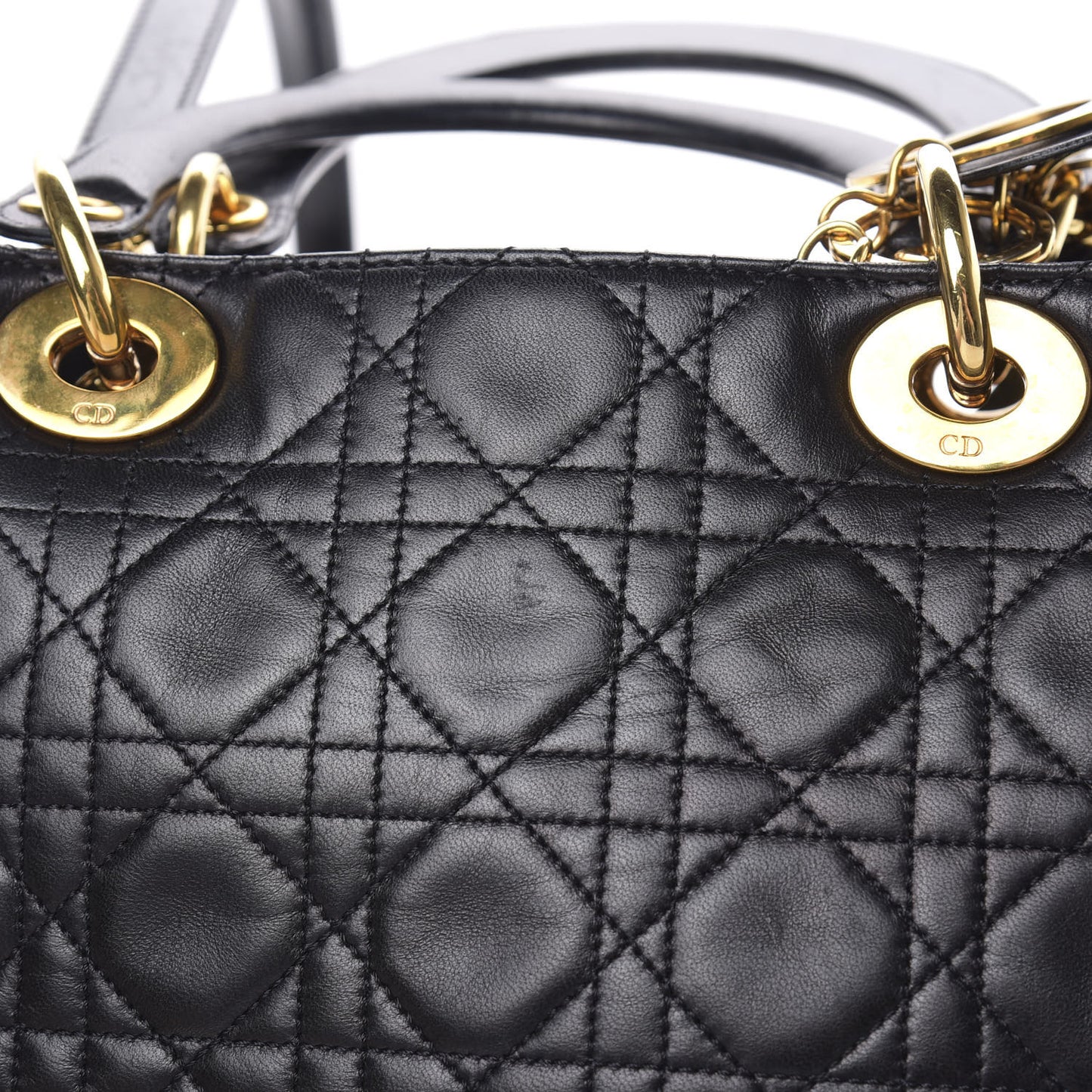 Lambskin Cannage Medium Lady Dior Black