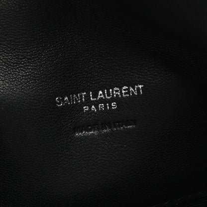 Saint Laurent Lambskin Monogram Loulou Puffer Pouch Clutch Black 7 of 10
