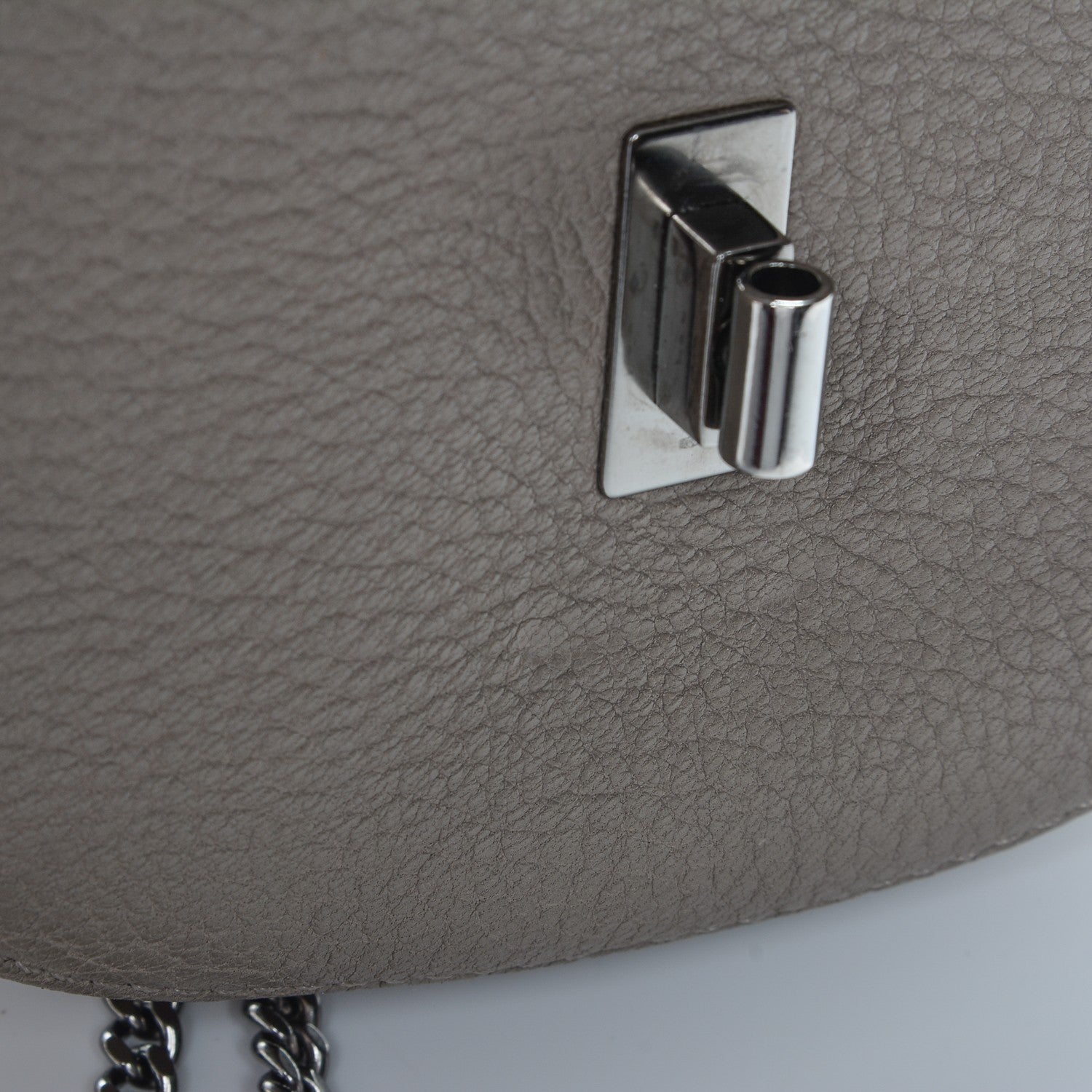 Chloe Grained Lambskin Nano Drew Shoulder Bag Motty Grey 8 of 8