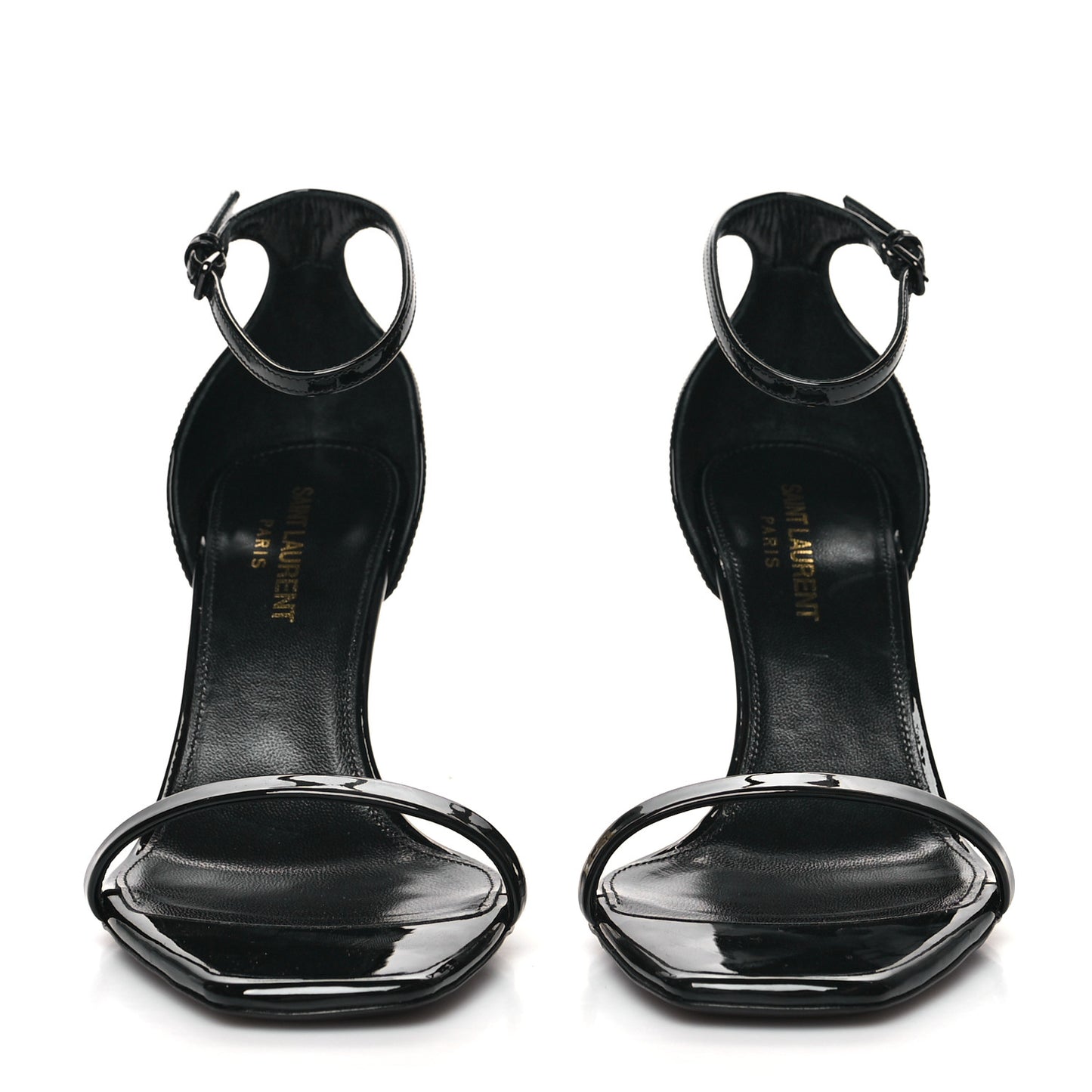 Patent Calfskin Opyum 85 Sandals 36.5 Black